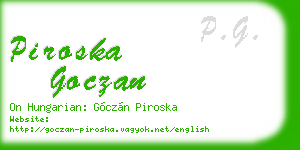 piroska goczan business card