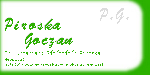 piroska goczan business card